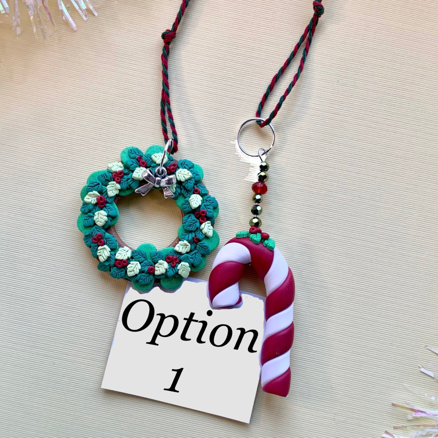 Traditional Handmade Christmas Decorations: Set of 2