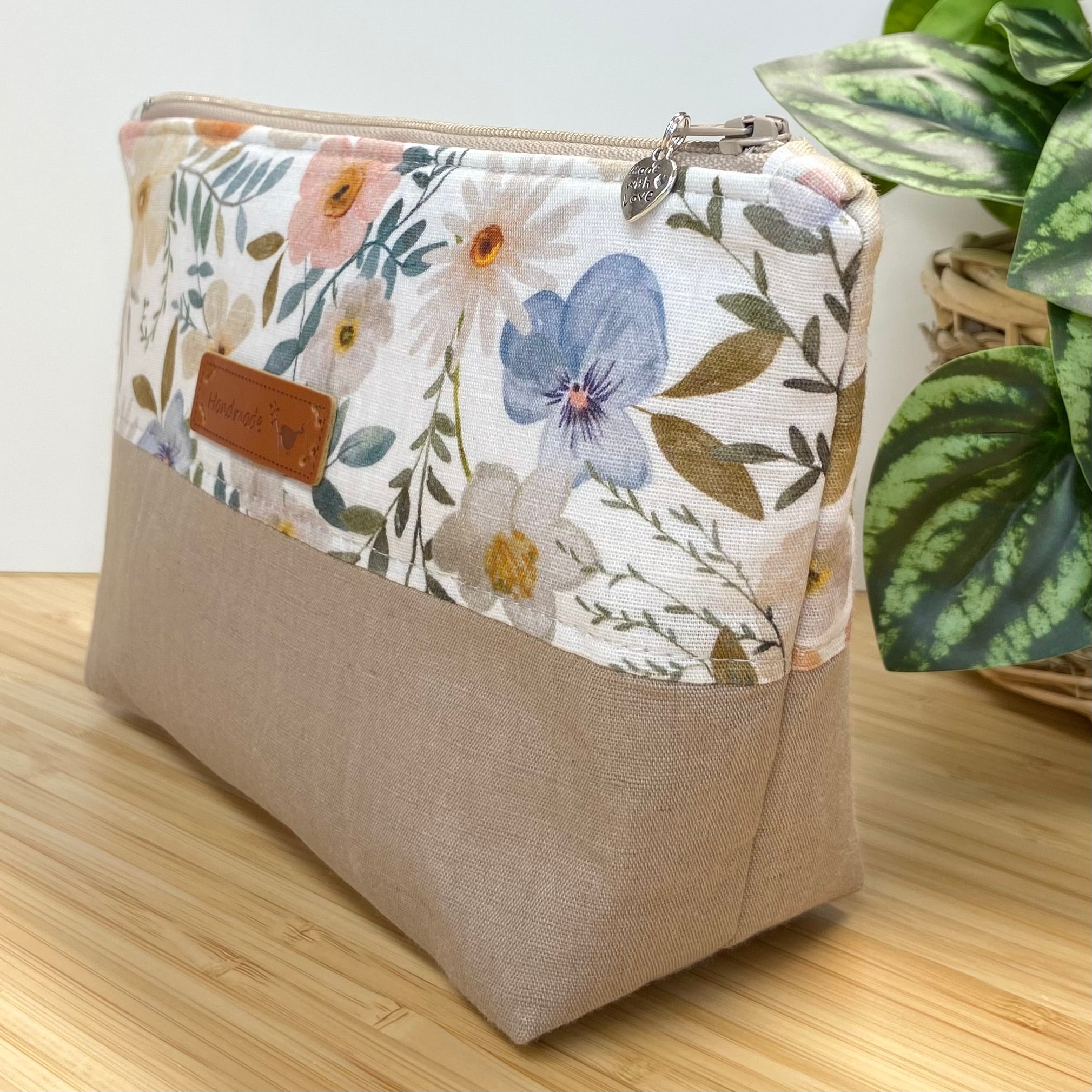Zipper Pouch - Floral Two-Tone in multiple colour ways
