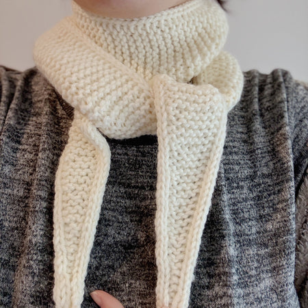 Knitted sophie scarf in cream