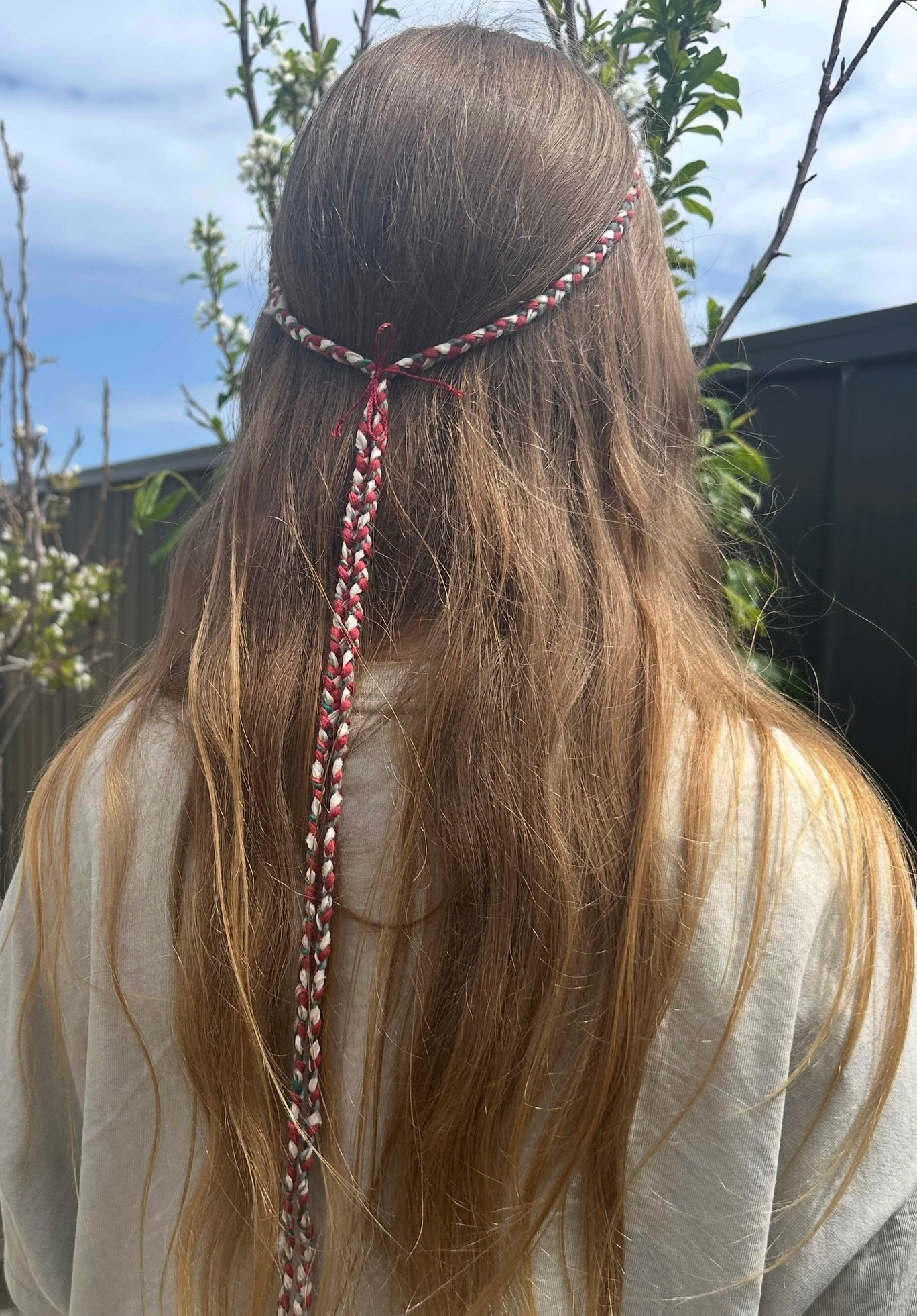 Handmade Natural Fibre Christmas Plaited Headbands