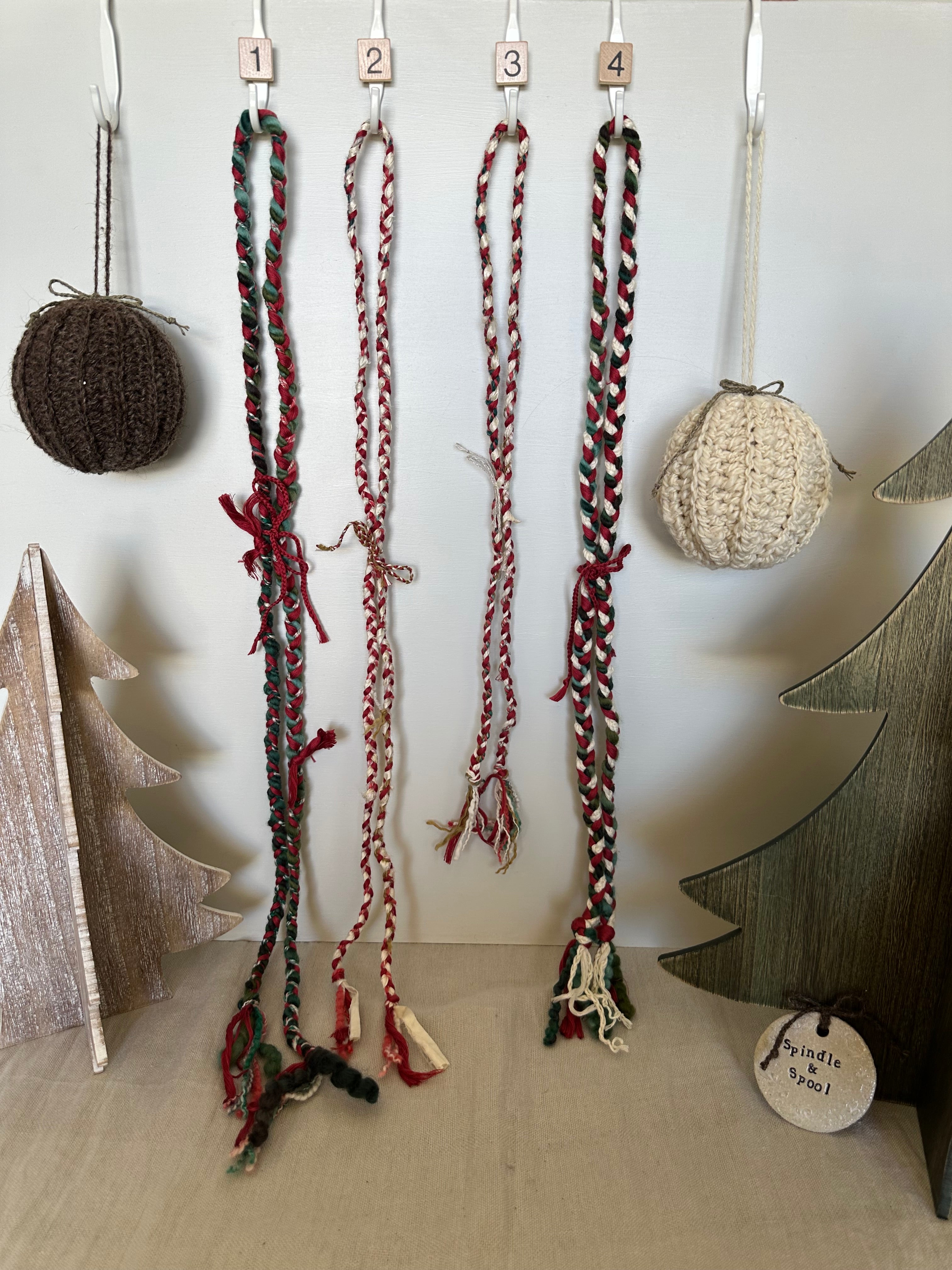 Handmade Natural Fibre Christmas Plaited Headbands