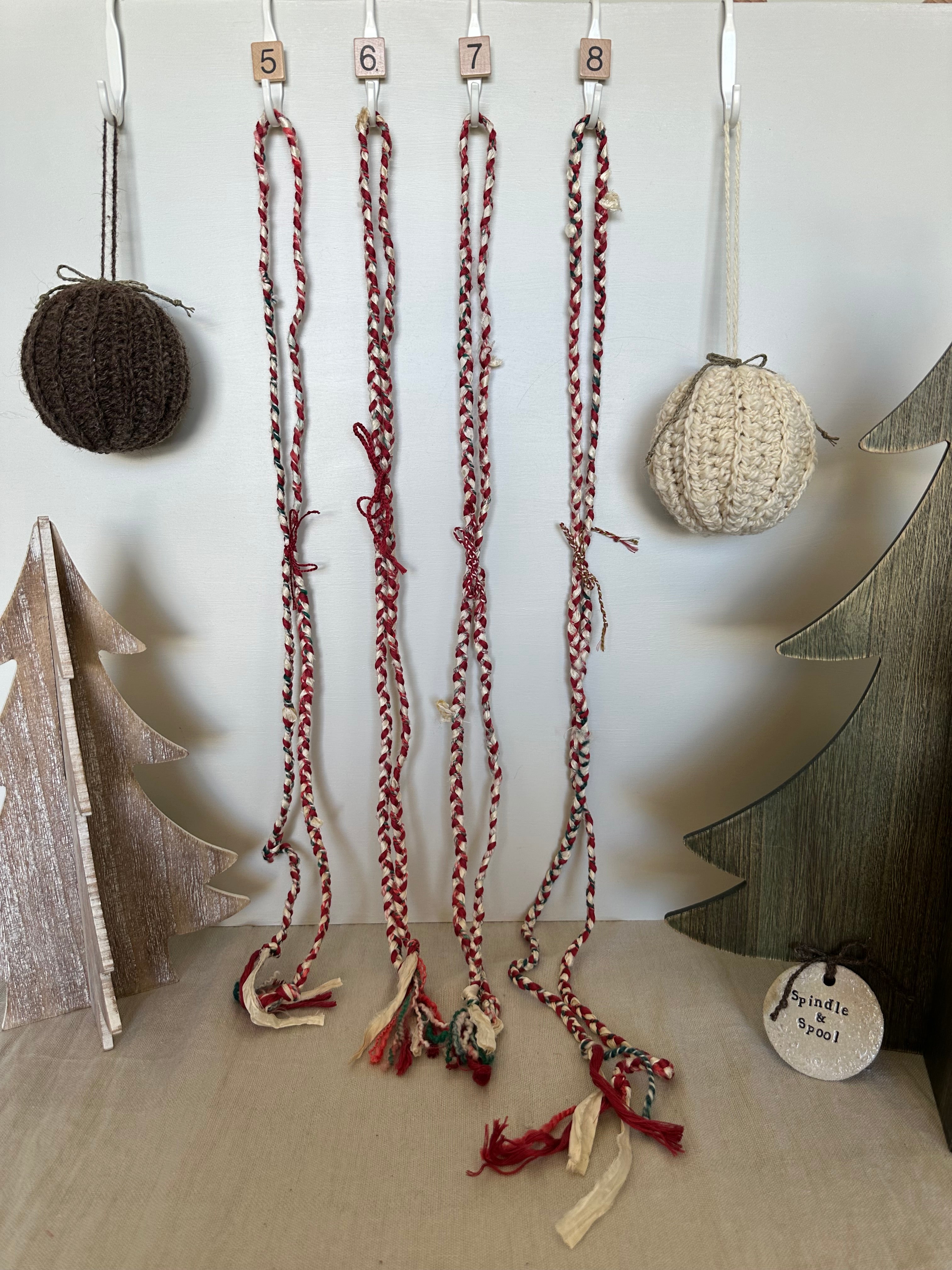 Handmade Natural Fibre Christmas Plaited Headbands