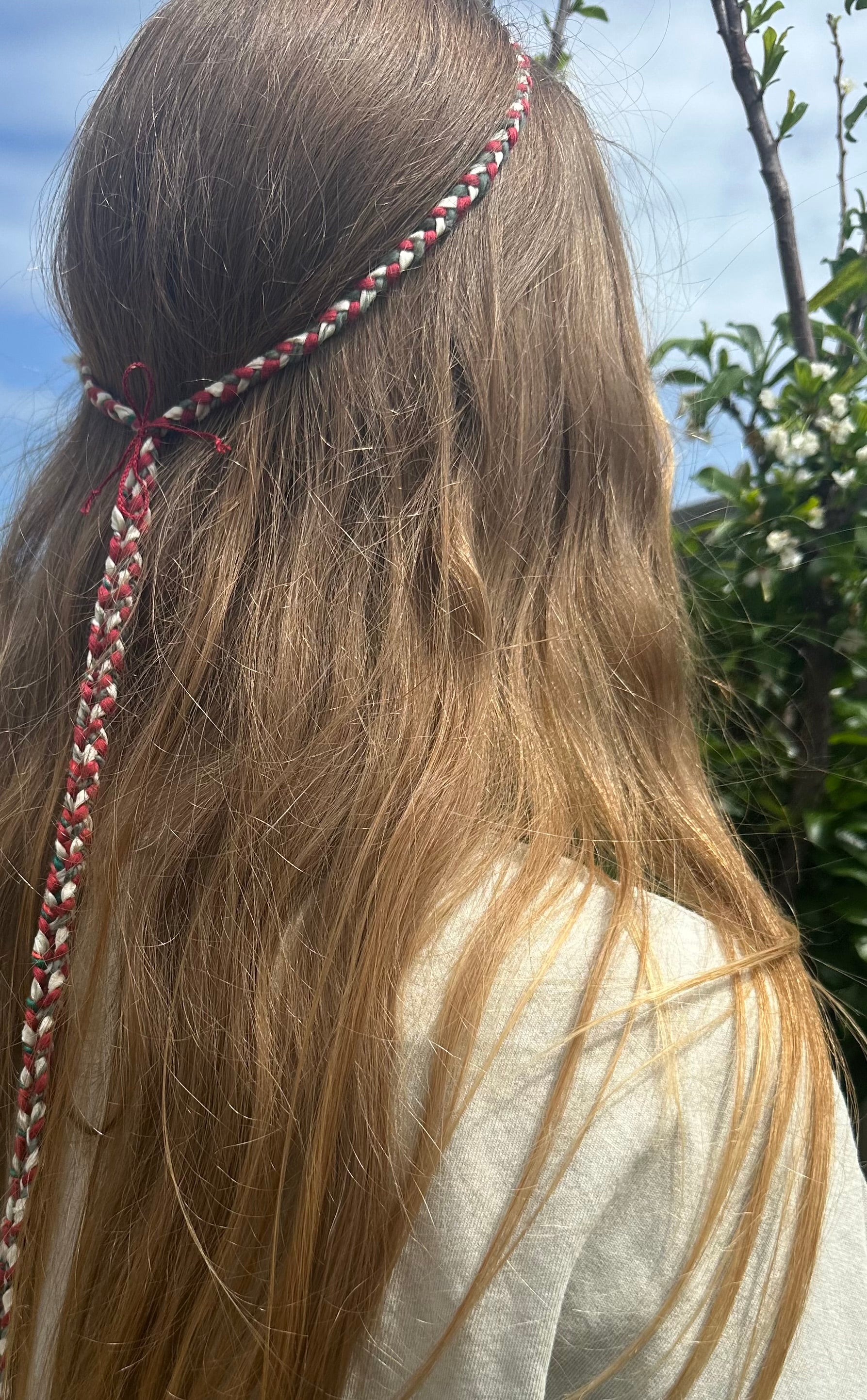 Handmade Natural Fibre Christmas Plaited Headbands