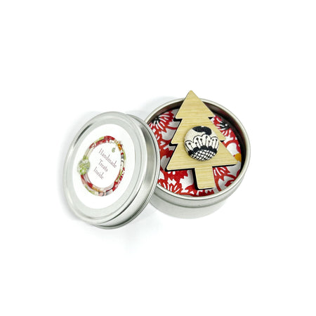 Kimono Christmas Tree Brooch with Gift Tin