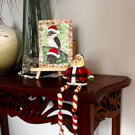 Australian animals wearing christmas hats