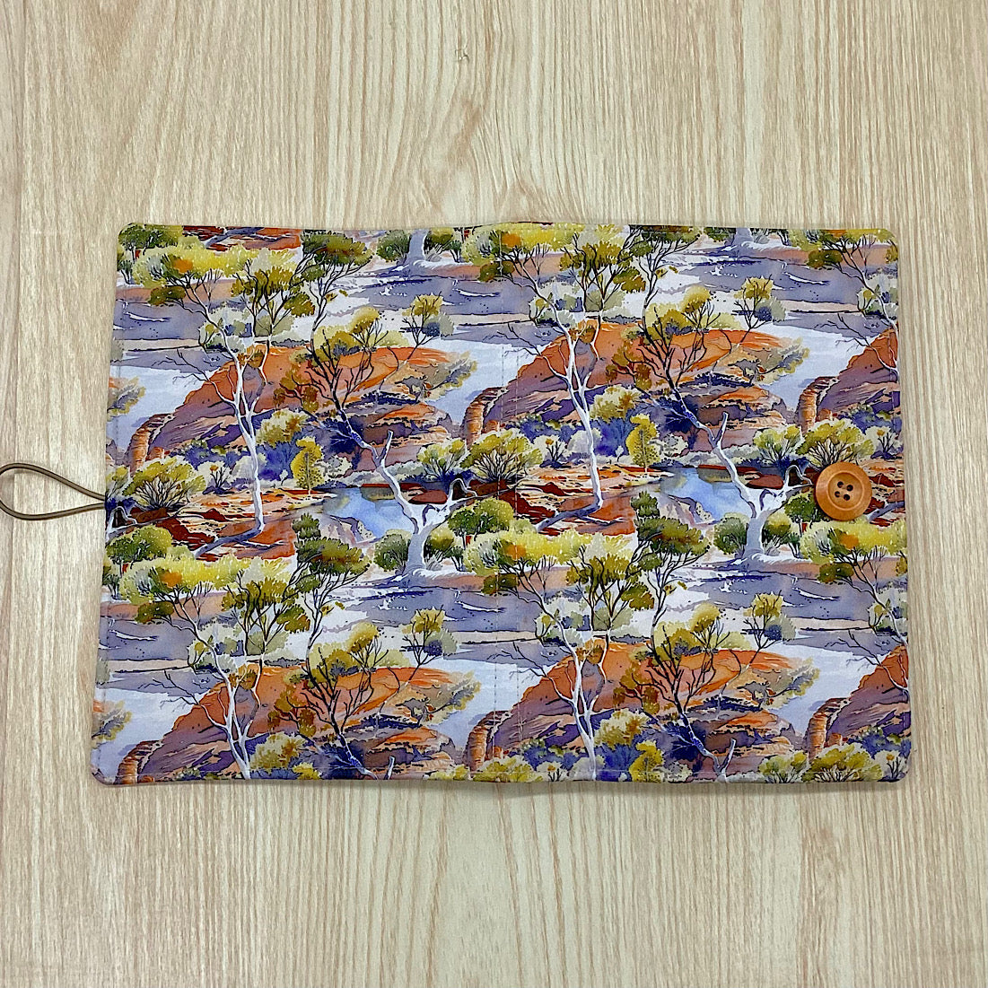 Outback Australia refillable A5 fabric notebook cover gift set - Incl. book and pen.