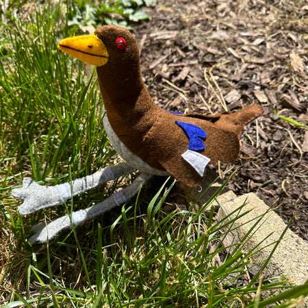 Turbo chook soft toy made from felt