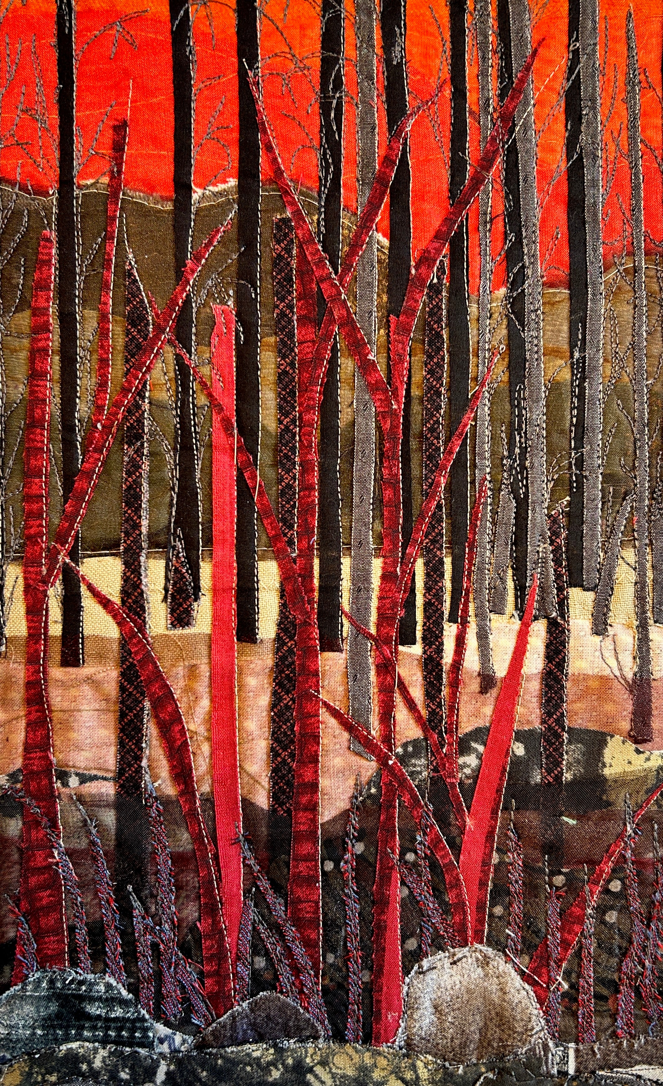 Textile Artwork - 'The Pyrenees'