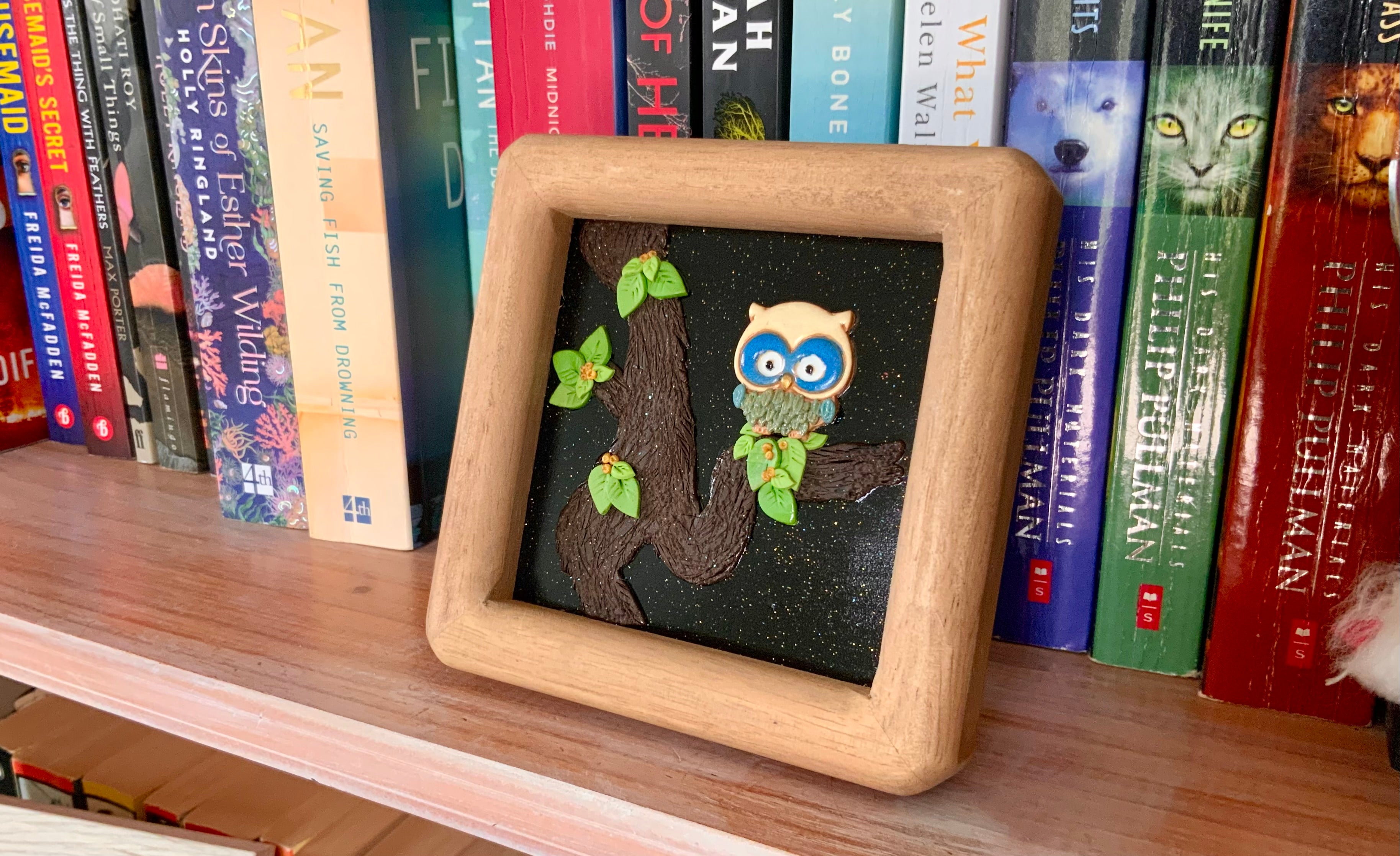 Little Worlds by Fat Cat Originals: PROFESSOR HOOTABELLE NIGHTBERRY Mini Artwork.