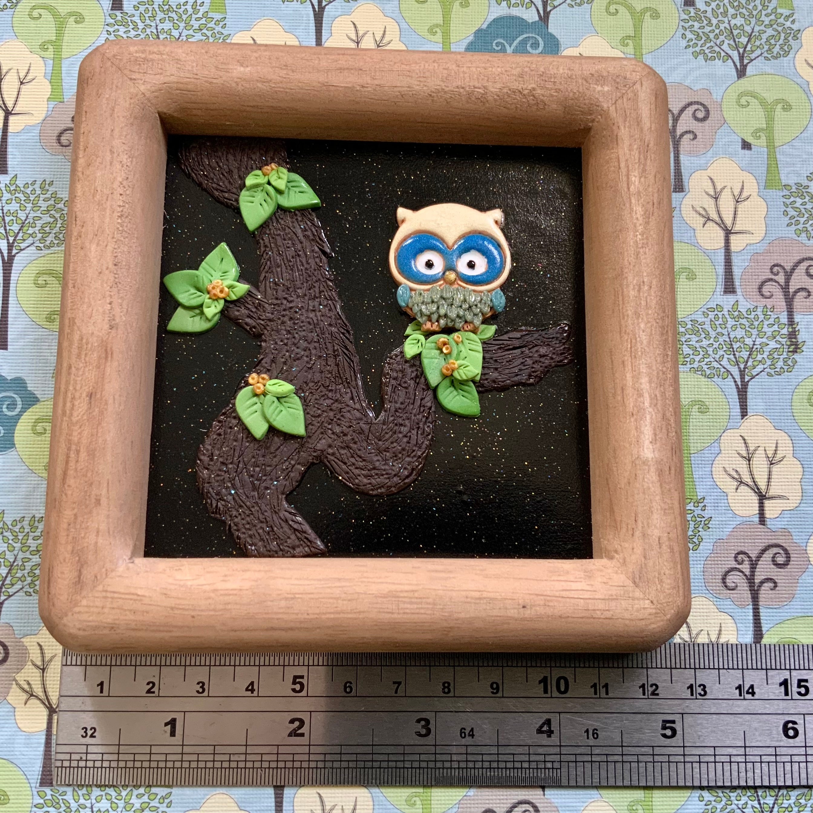 Little Worlds by Fat Cat Originals: PROFESSOR HOOTABELLE NIGHTBERRY Mini Artwork.