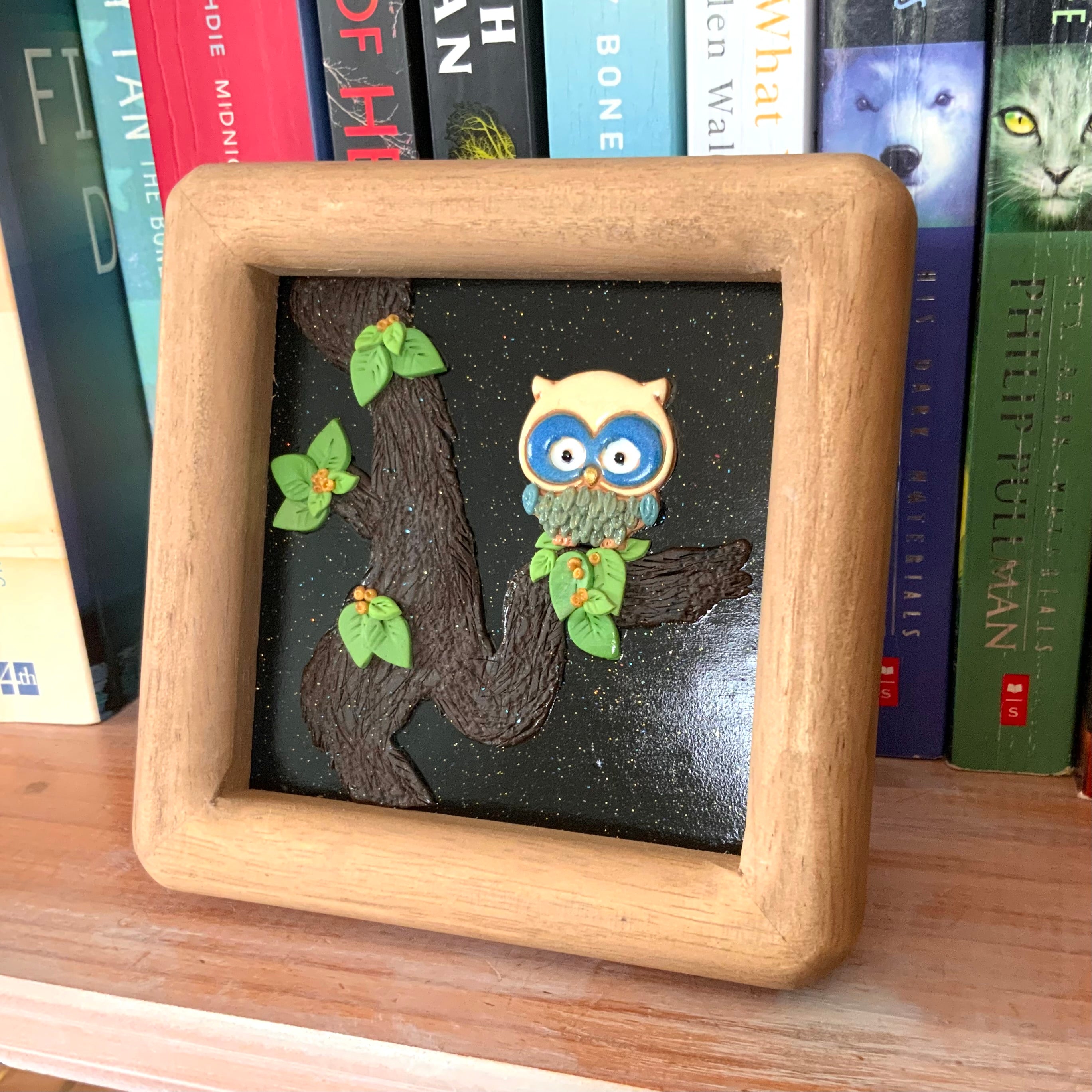 Little Worlds by Fat Cat Originals: PROFESSOR HOOTABELLE NIGHTBERRY Mini Artwork.