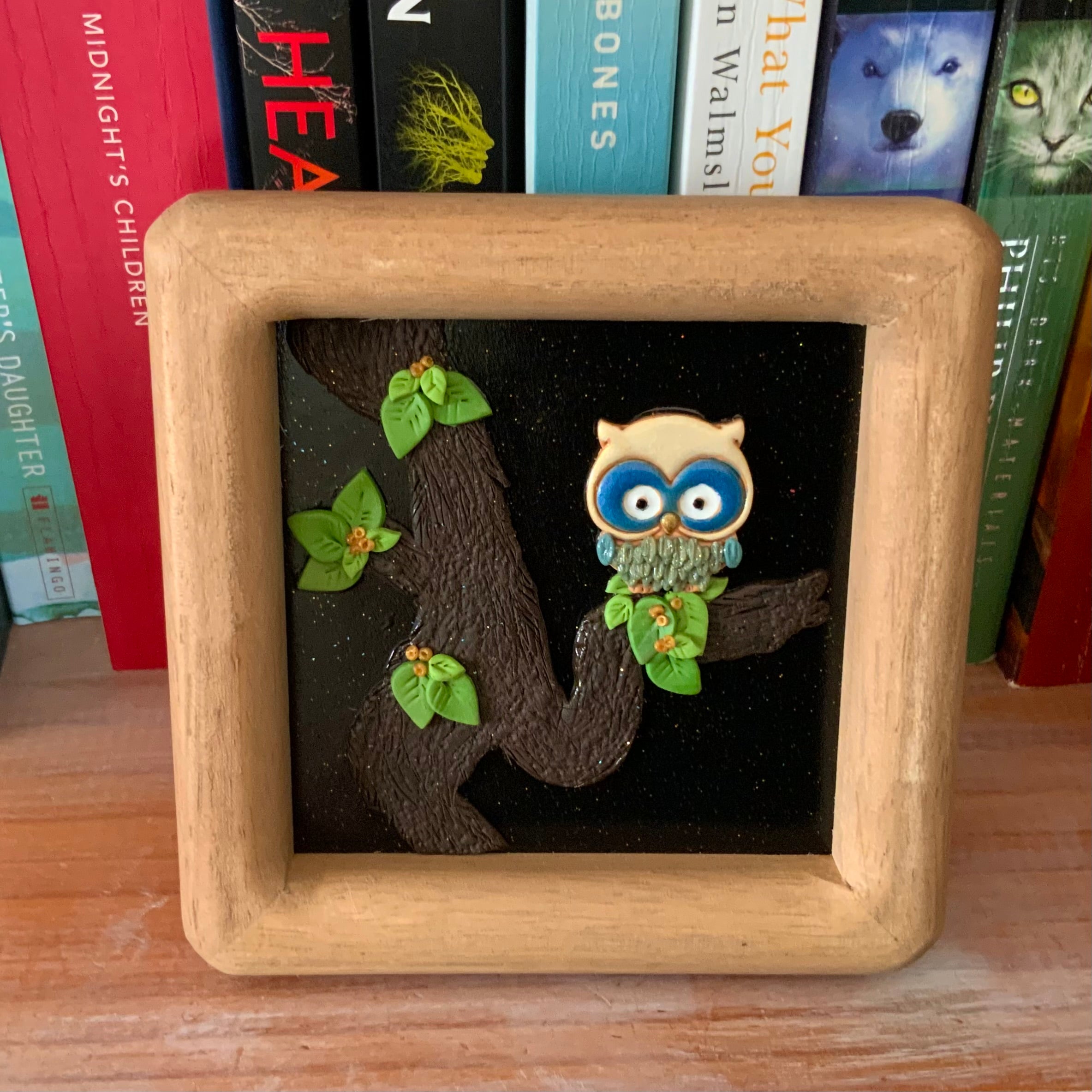 Little Worlds by Fat Cat Originals: PROFESSOR HOOTABELLE NIGHTBERRY Mini Artwork.