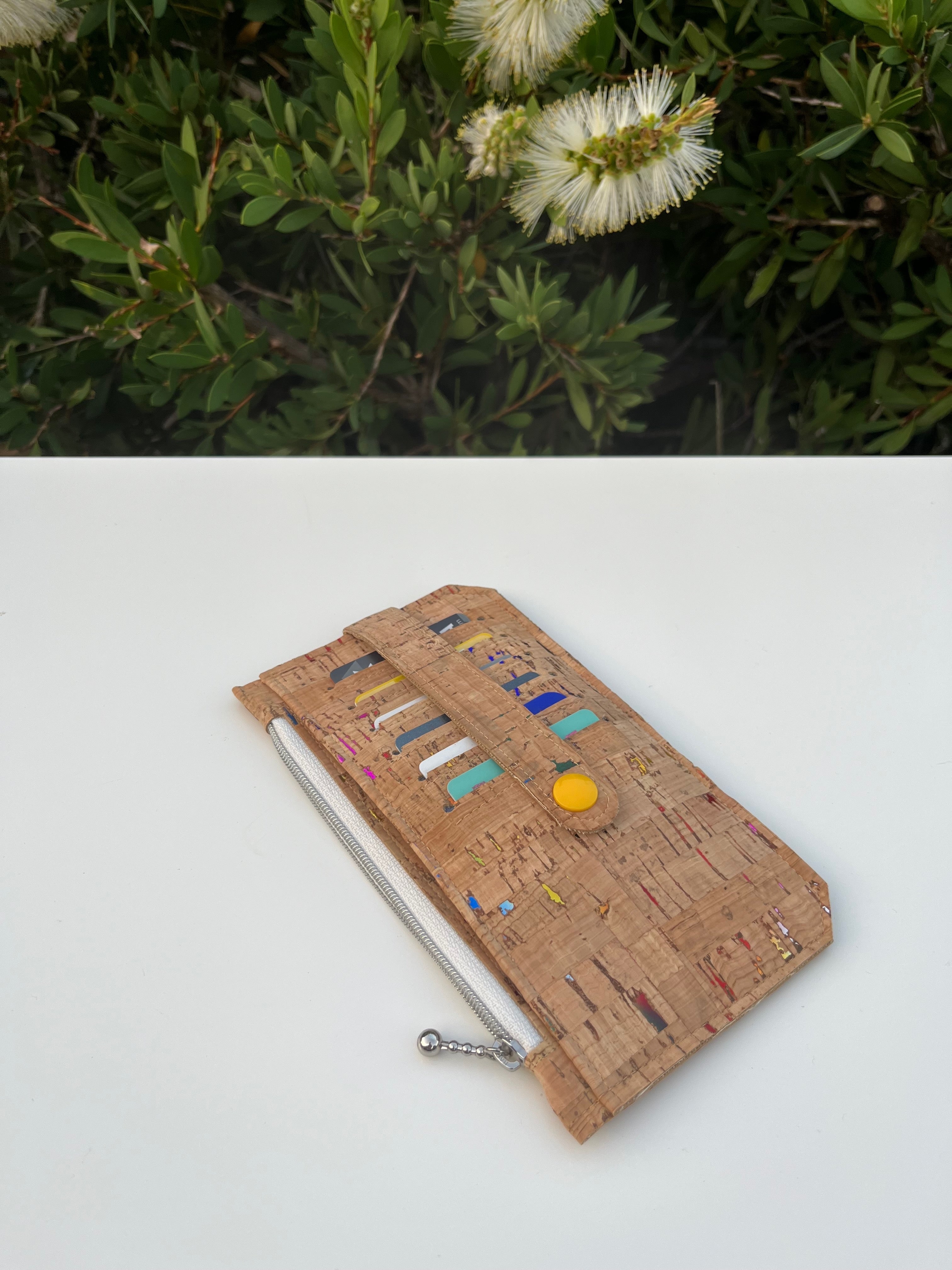 Purse Pal Wallet - Natural Metallic Portuguese Rainbow Cork