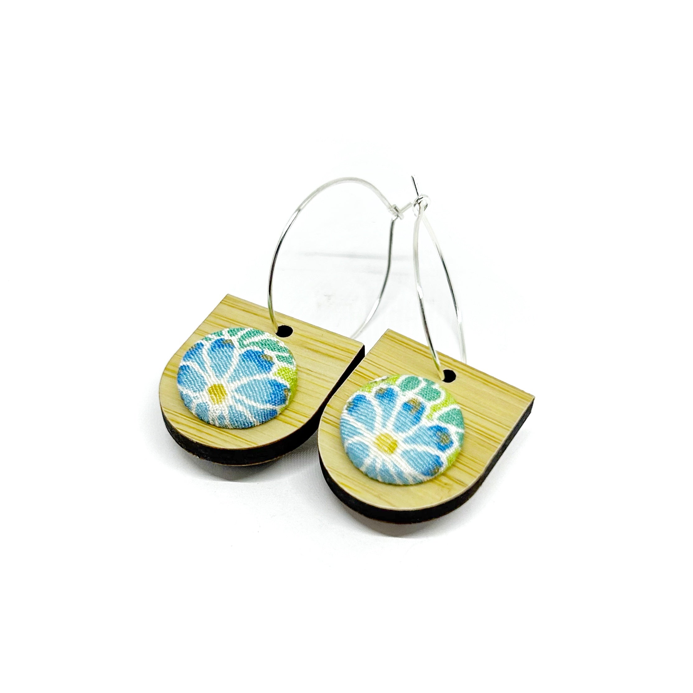 Double Sided Bamboo and Kimono Drops - Blue and Green