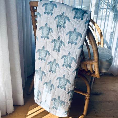 Sustainable Honu Quilted Blanket Keepsake Gift