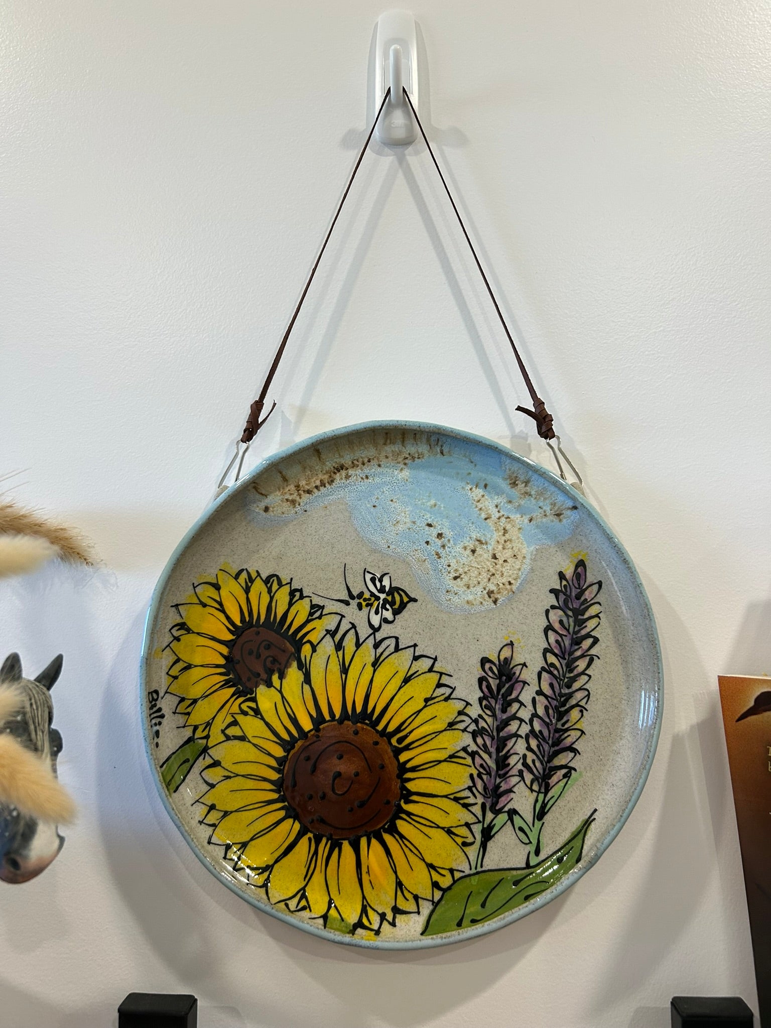 Hand Painted Hanging Sunflower Platter - Various Designs