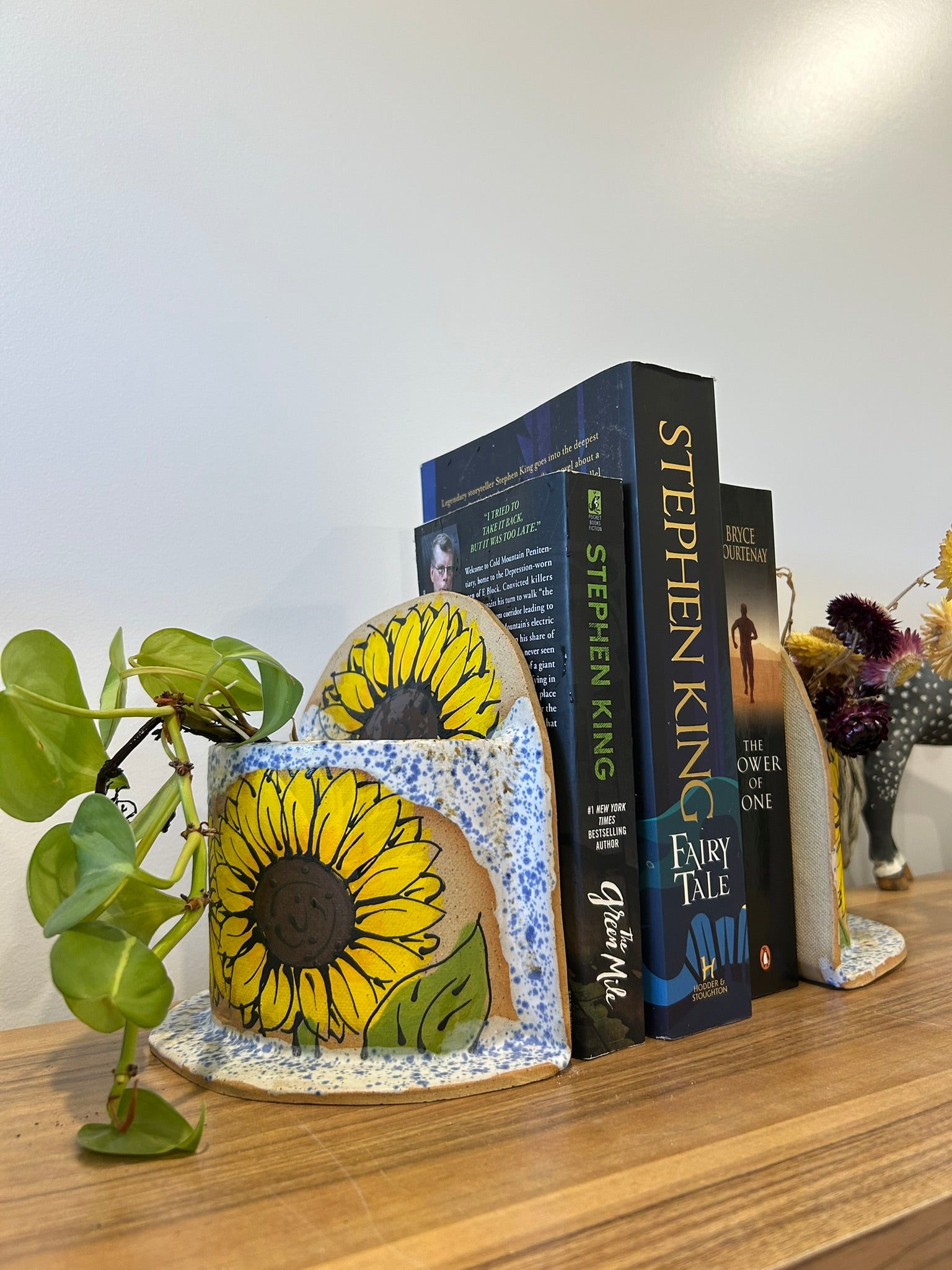 Handmade Planter Bookends - Sunflowers