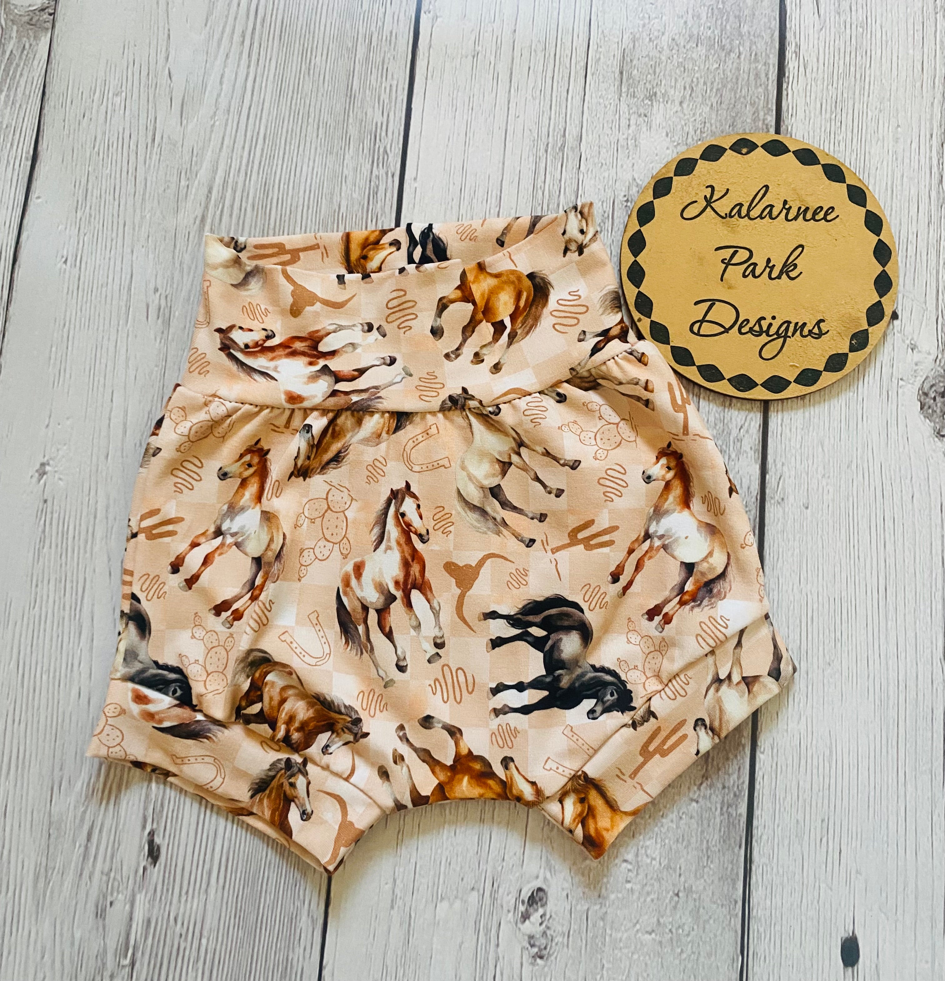 Horses Bummies/ Nappy Cover Pants Size 1