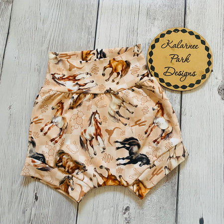 Horses Bummies/ Nappy Cover Pants Size 1