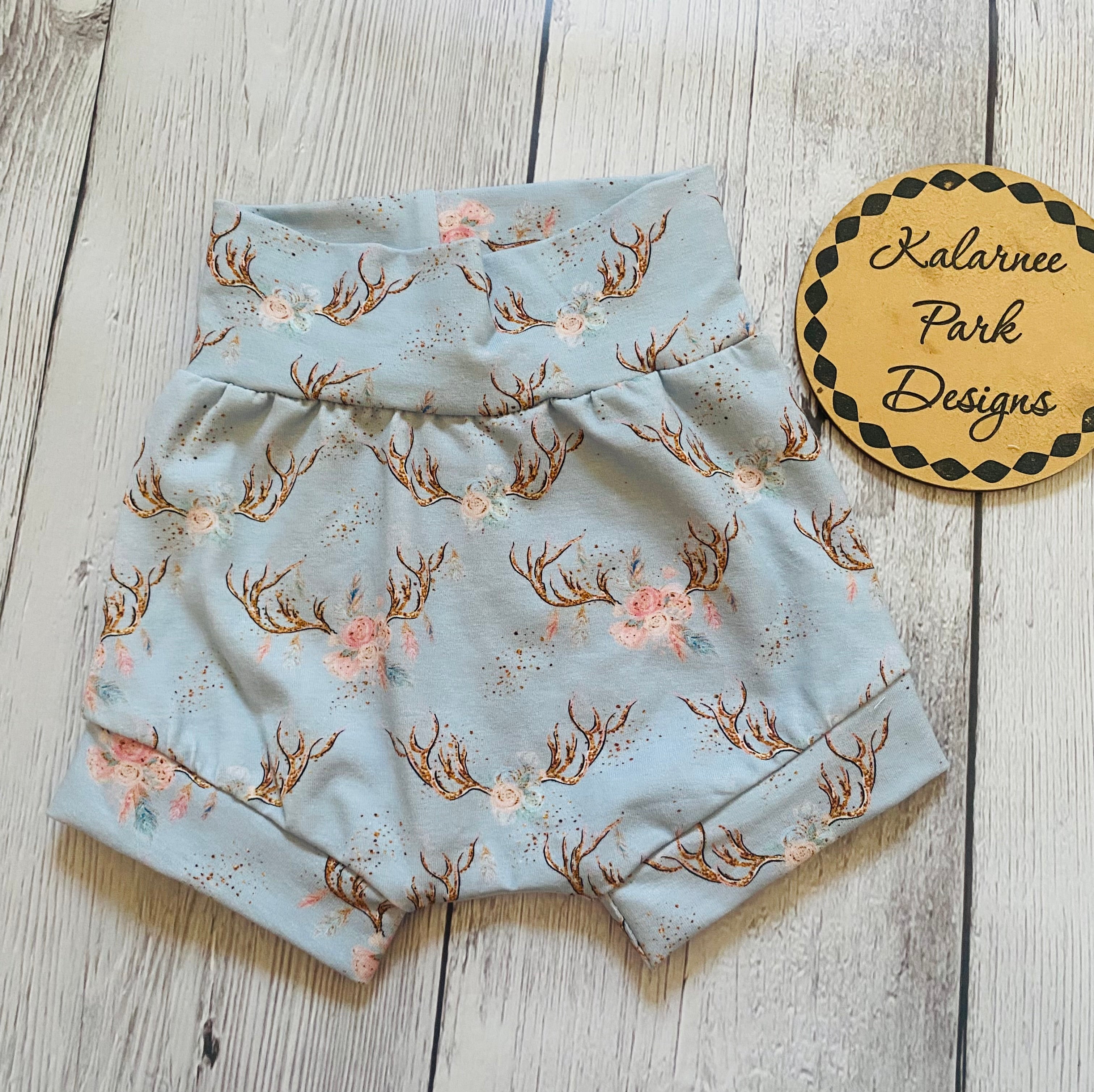 Floral Antlers Bummies/ Nappy Cover Pants Size 1
