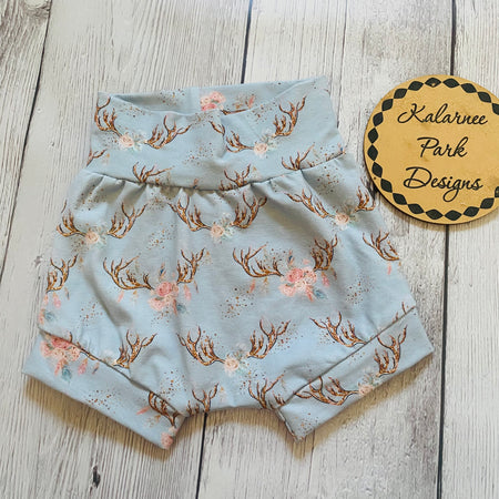 Floral Antlers Bummies/ Nappy Cover Pants Size 1