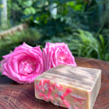 Natural Rose Petal Infused Goat’s Milk Soap | Organic | Nourishing & Creamy