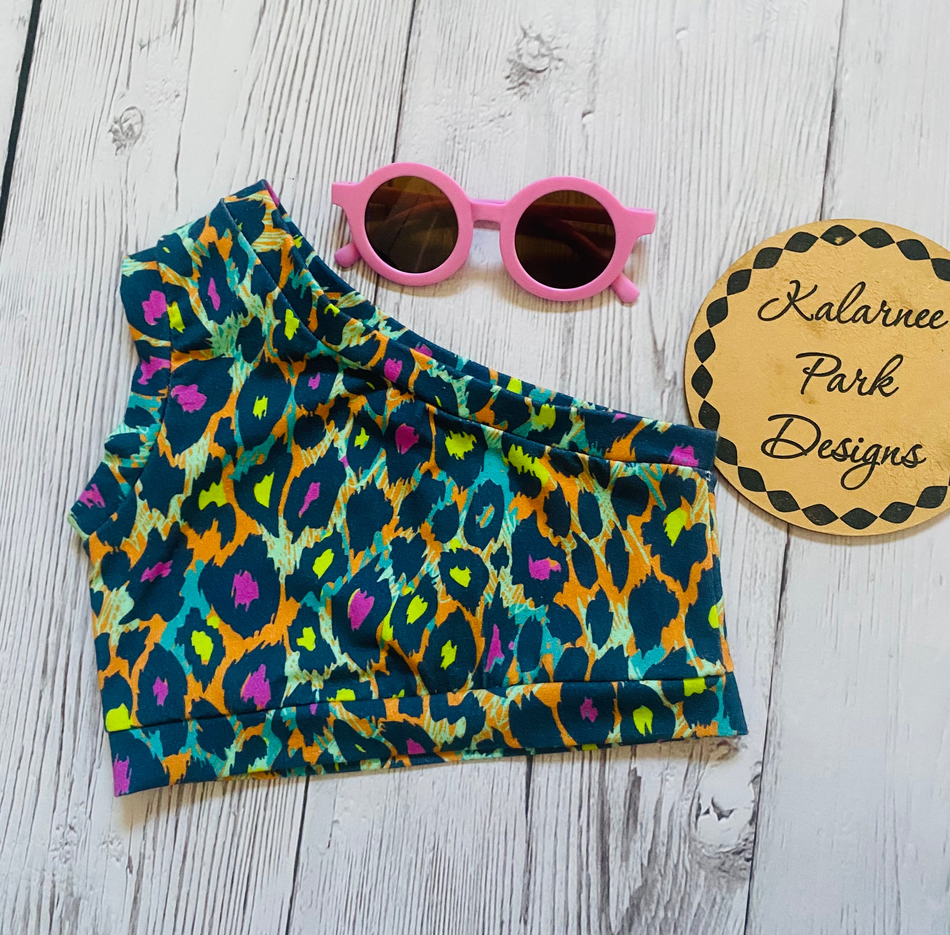 Groovy Spots One Shoulder Tank and Flares Two Piece Set Size 2