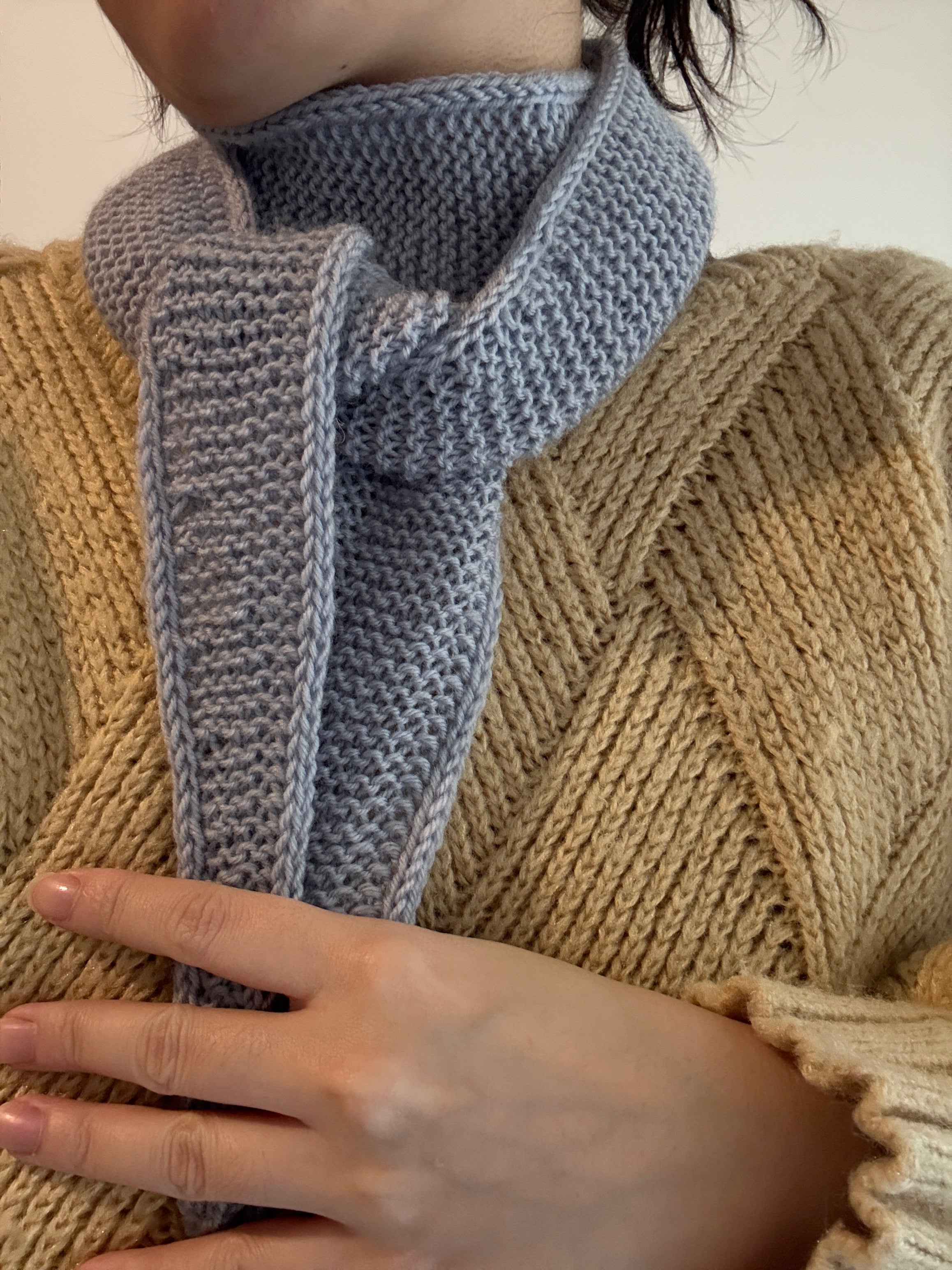 Knit sophie scarf in grey