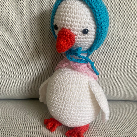 Mother Goose - crocheted cotton toy