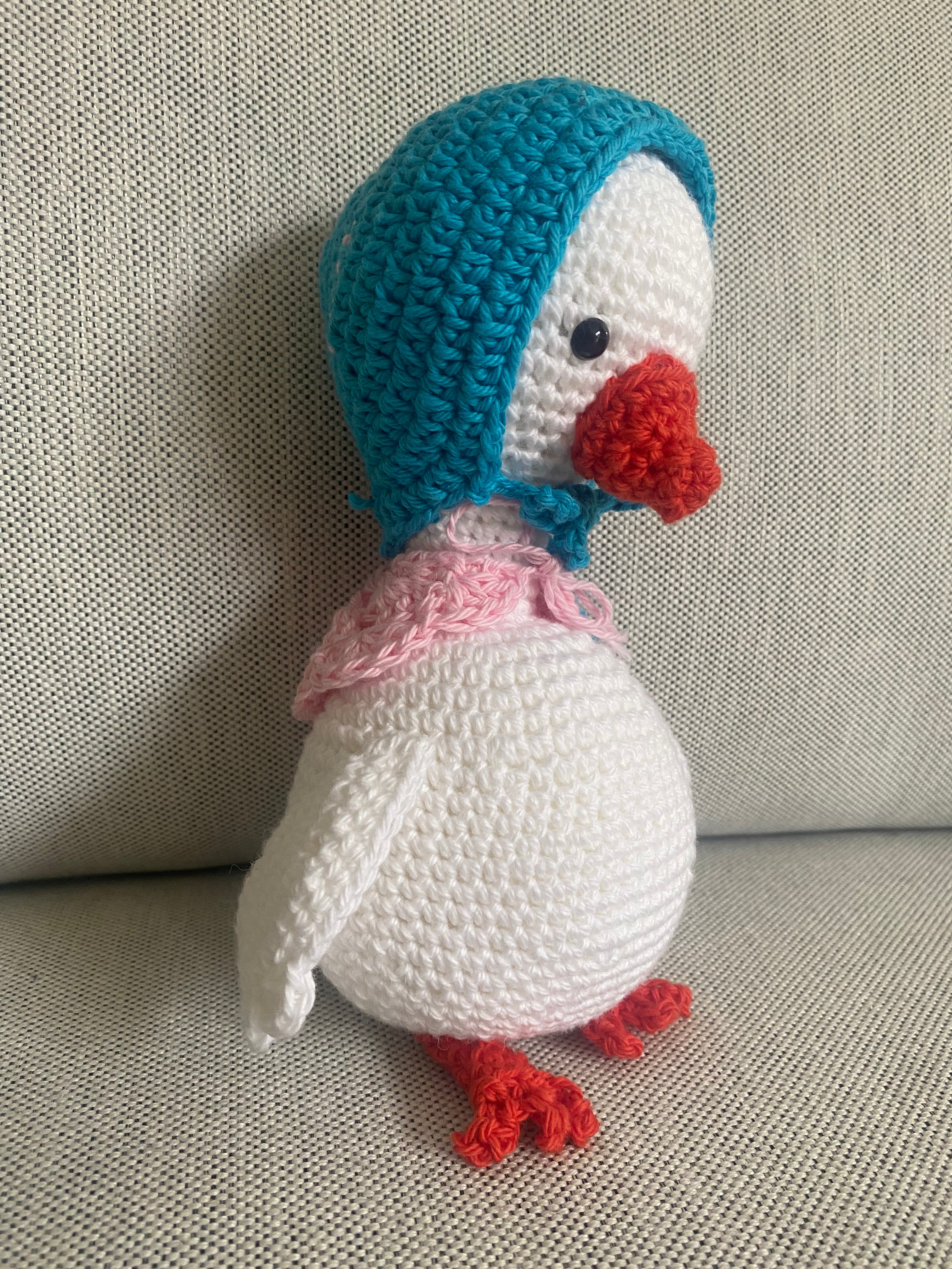 Mother Goose - crocheted cotton toy