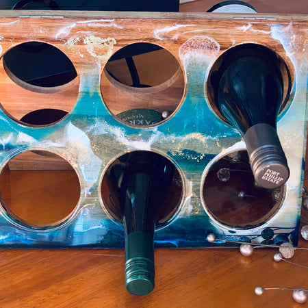 Wine Rack | wedding gift | Waves | Ocean Resin Waves | Wine lovers