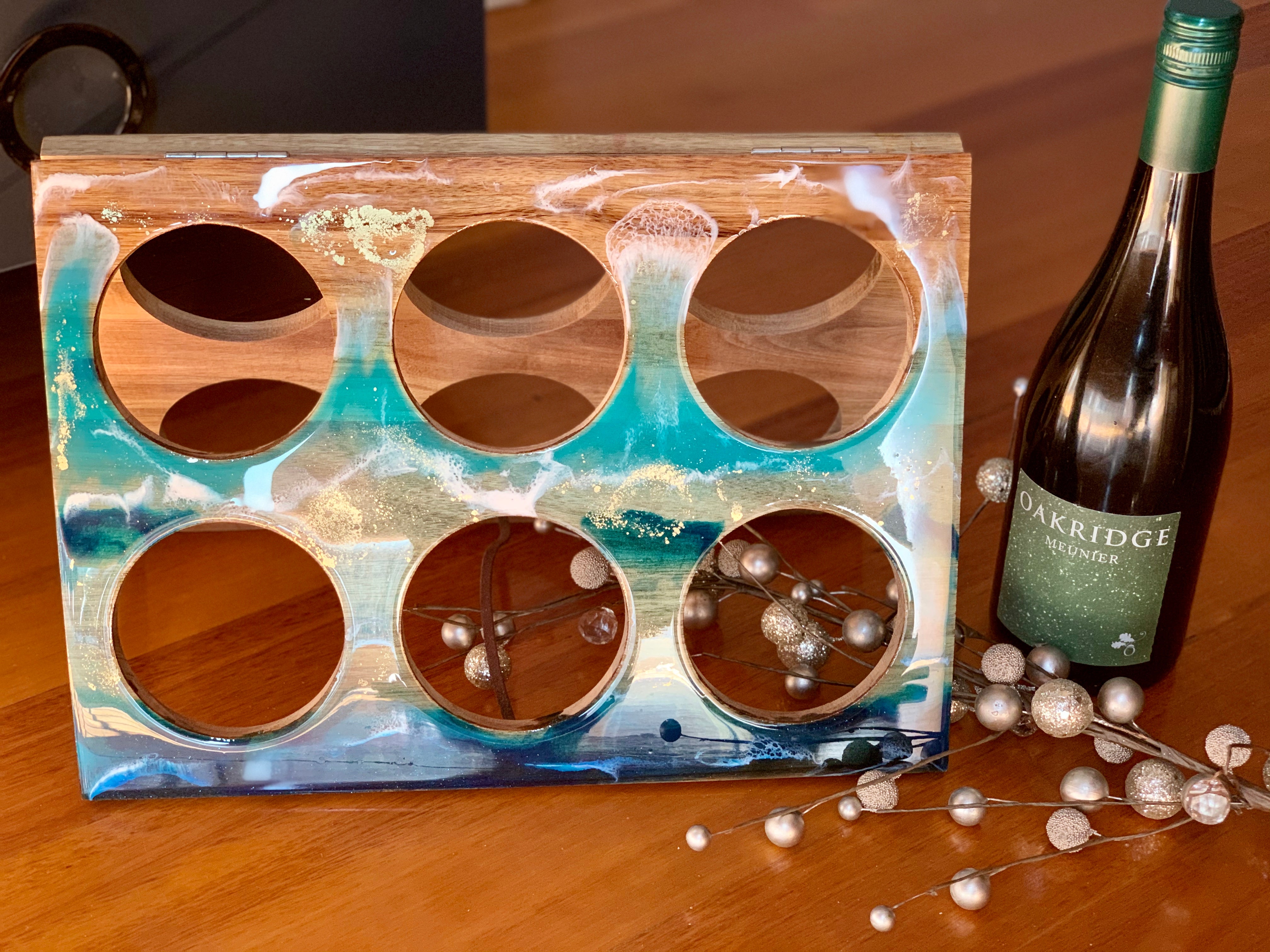 Wine Rack | wedding gift | Waves | Ocean Resin Waves | Wine lovers