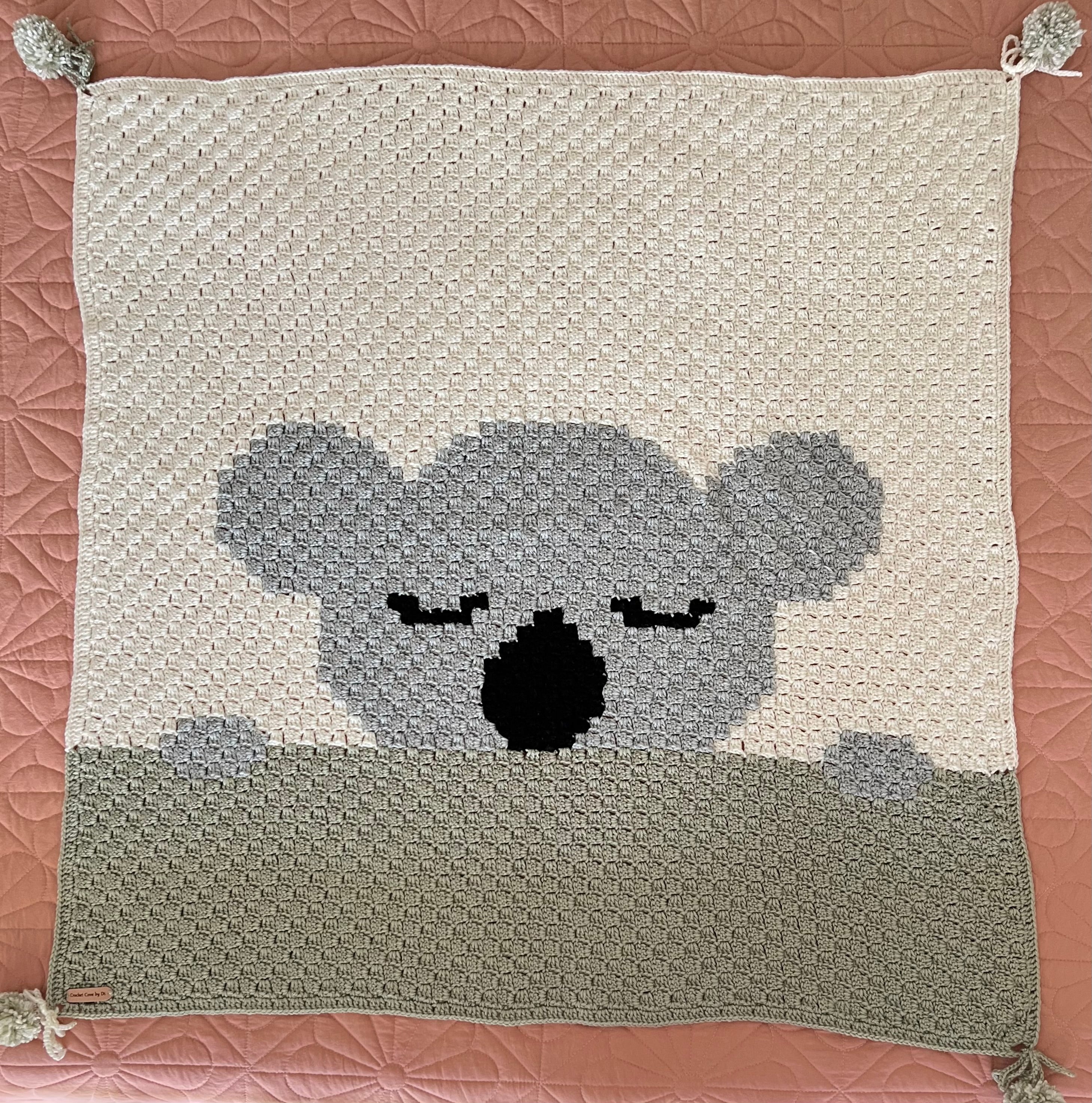Crochet Lullaby Koala Blanket