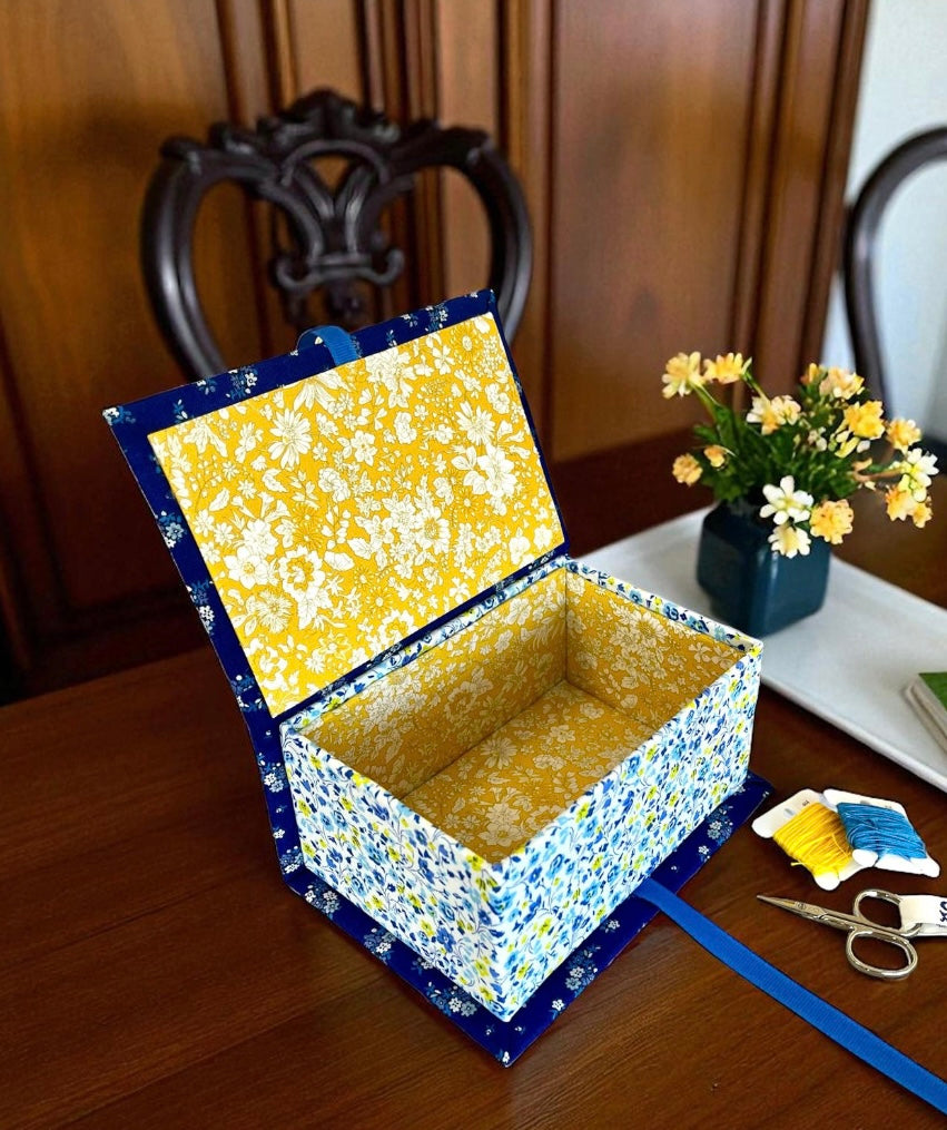 Liberty Fabric Covered Storage or Sewing Box