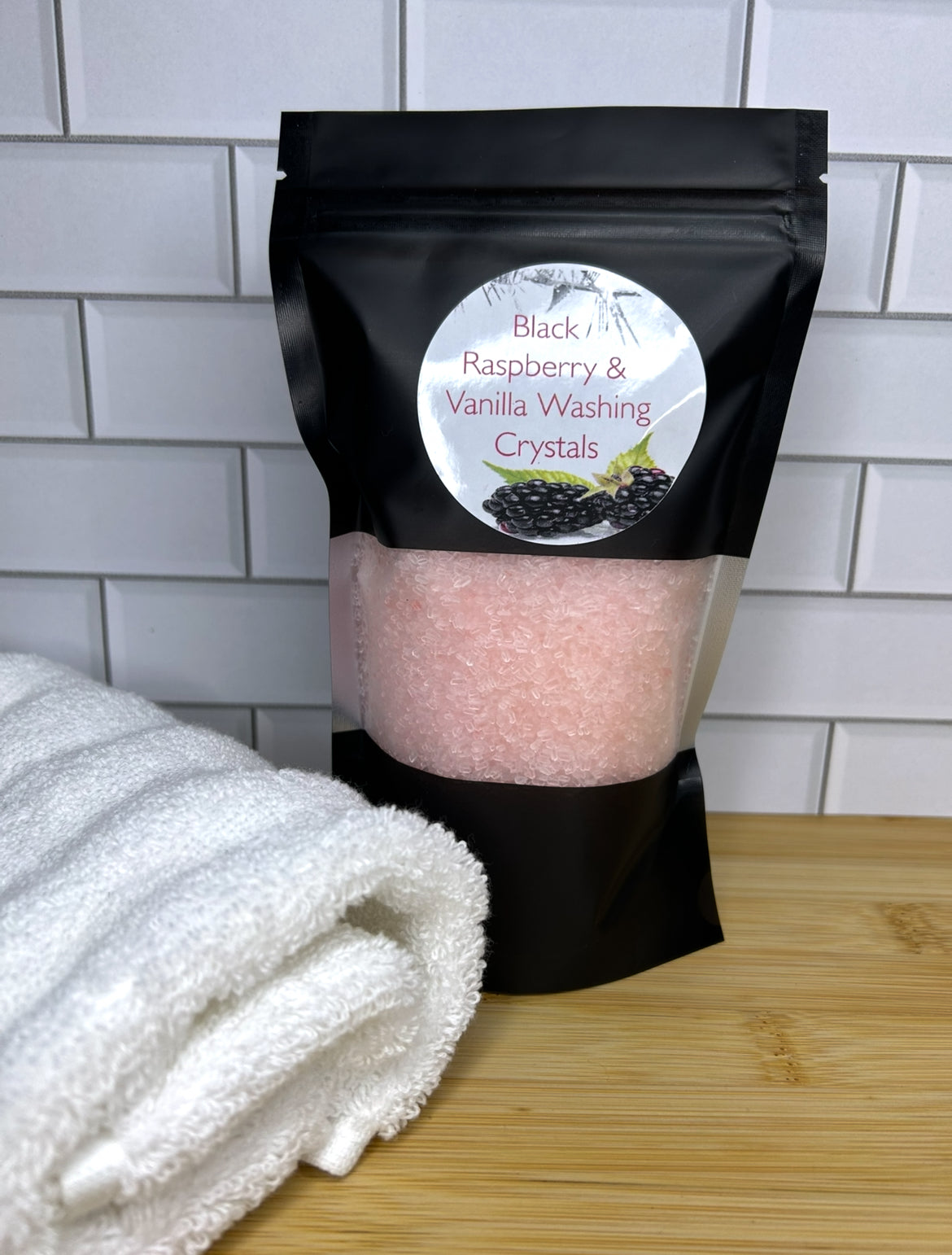 Handmade Washing Crystals | Black Raspberry & Vanilla Fragrance | Natural Fabric Softener