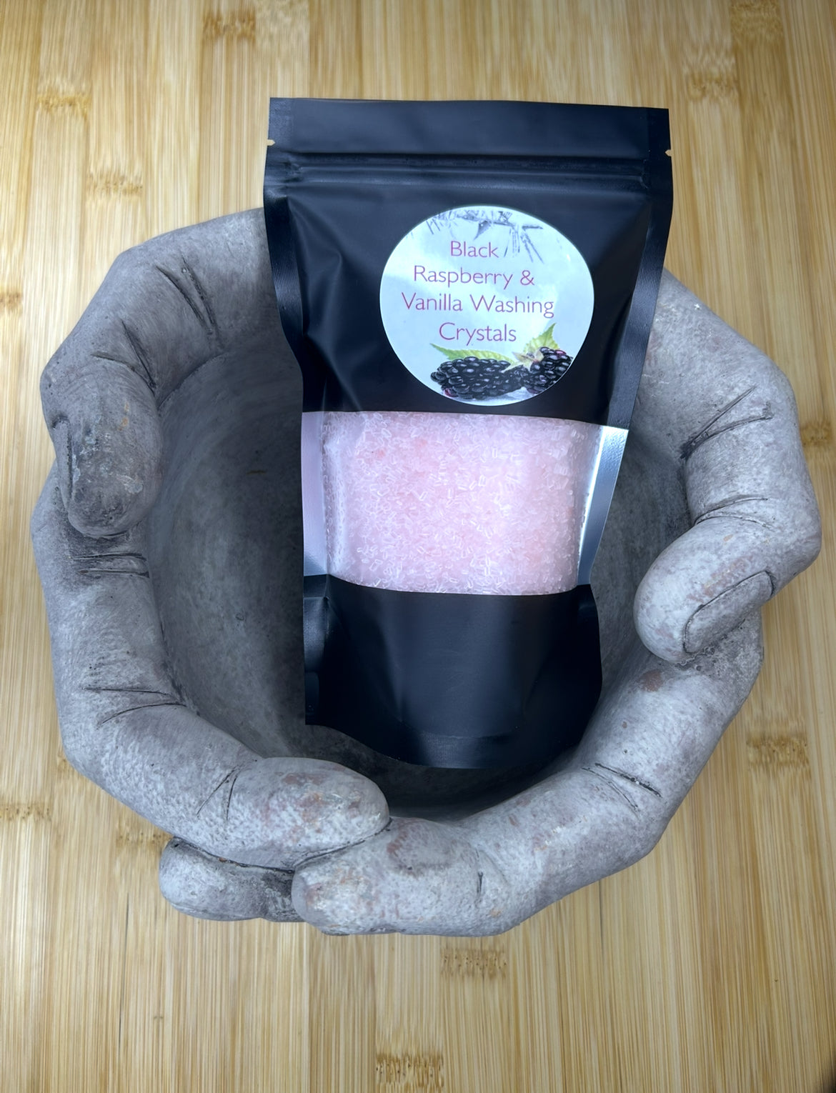 Handmade Washing Crystals | Black Raspberry & Vanilla Fragrance | Natural Fabric Softener