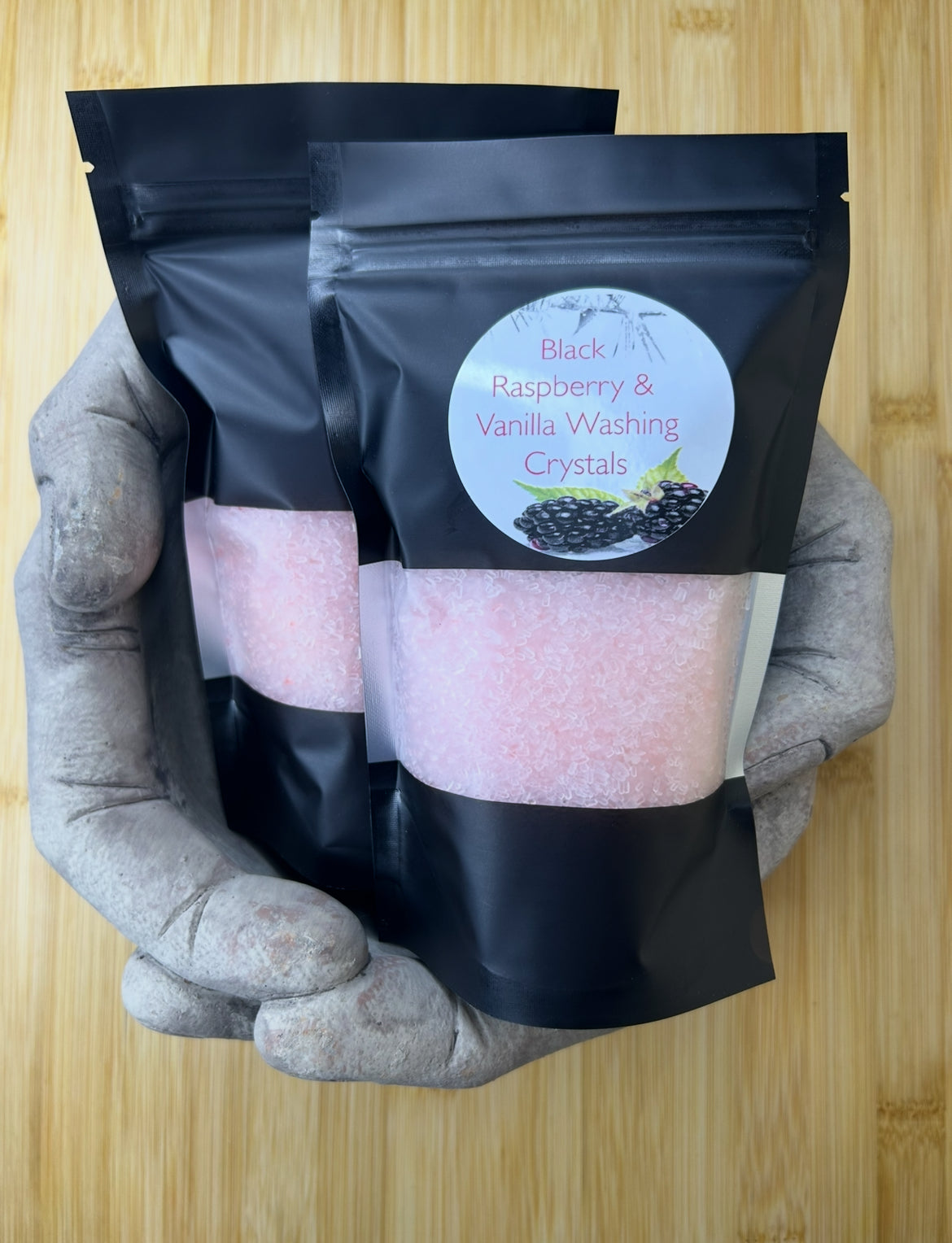 Handmade Washing Crystals | Black Raspberry & Vanilla Fragrance | Natural Fabric Softener