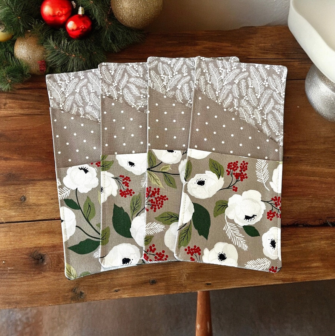 Handmade Christmas Cutlery and Napkin Holder