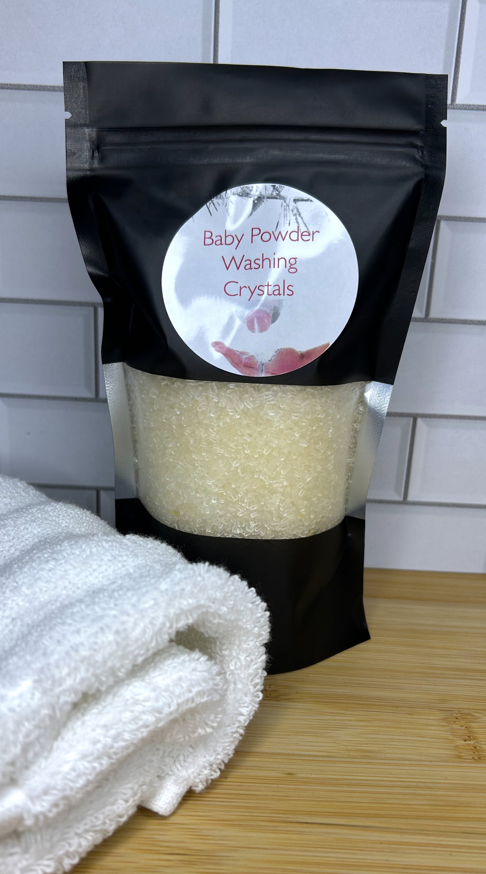 Handmade Washing Crystals | Baby Powder Fragrance | Natural Fabric Softener Alternative