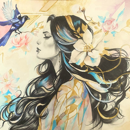 Valentina - Handdrawn Print of Original Art