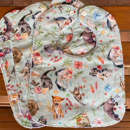 Baby bib Australiana Christmas