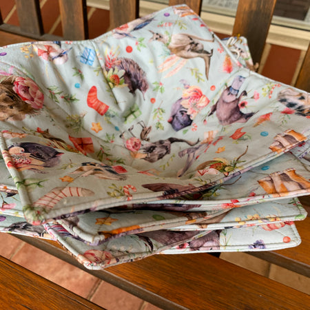 Microwave Bowl Cozies Australiana Christmas