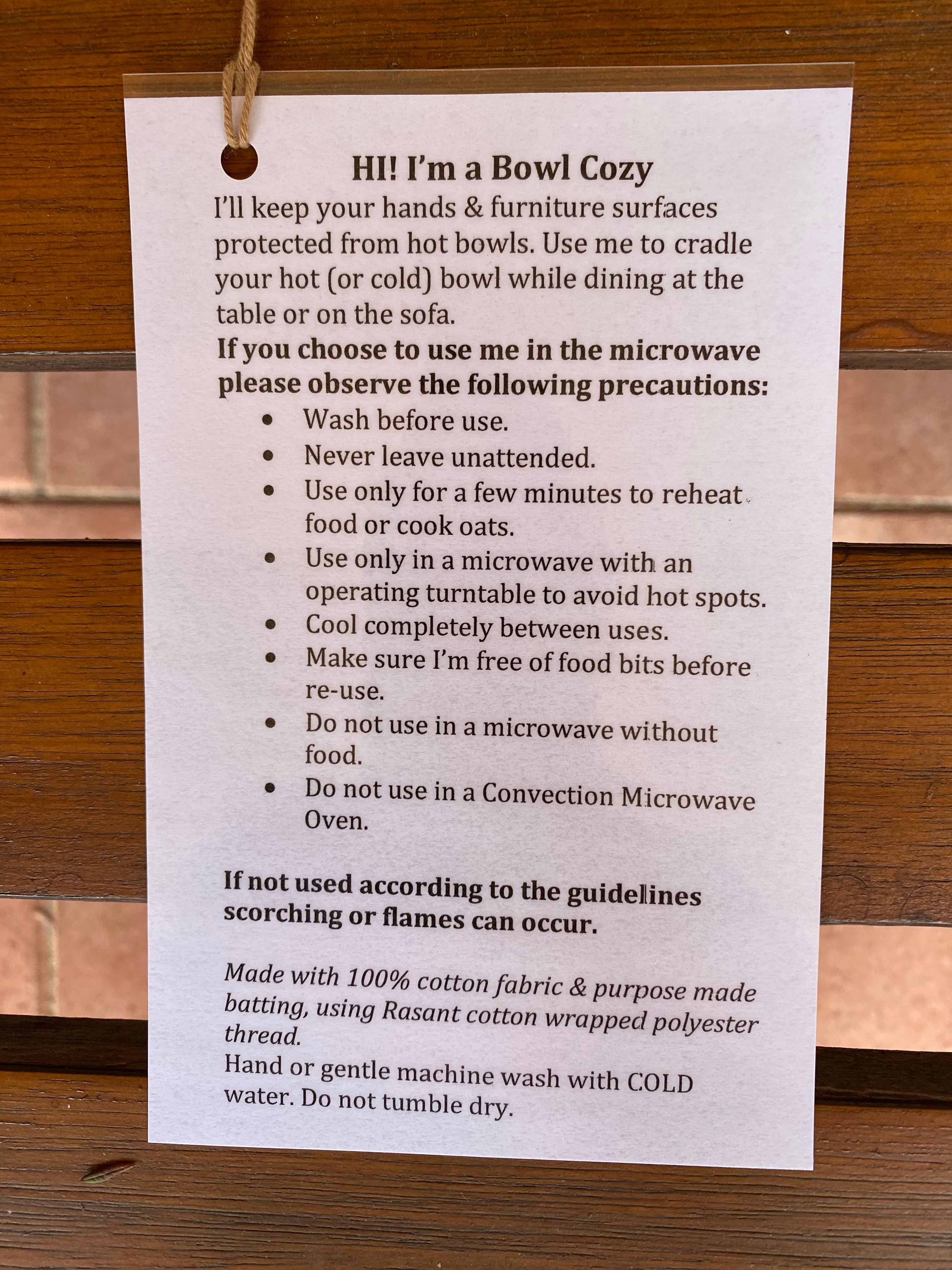 Microwave Bowl Cozies Australiana Christmas