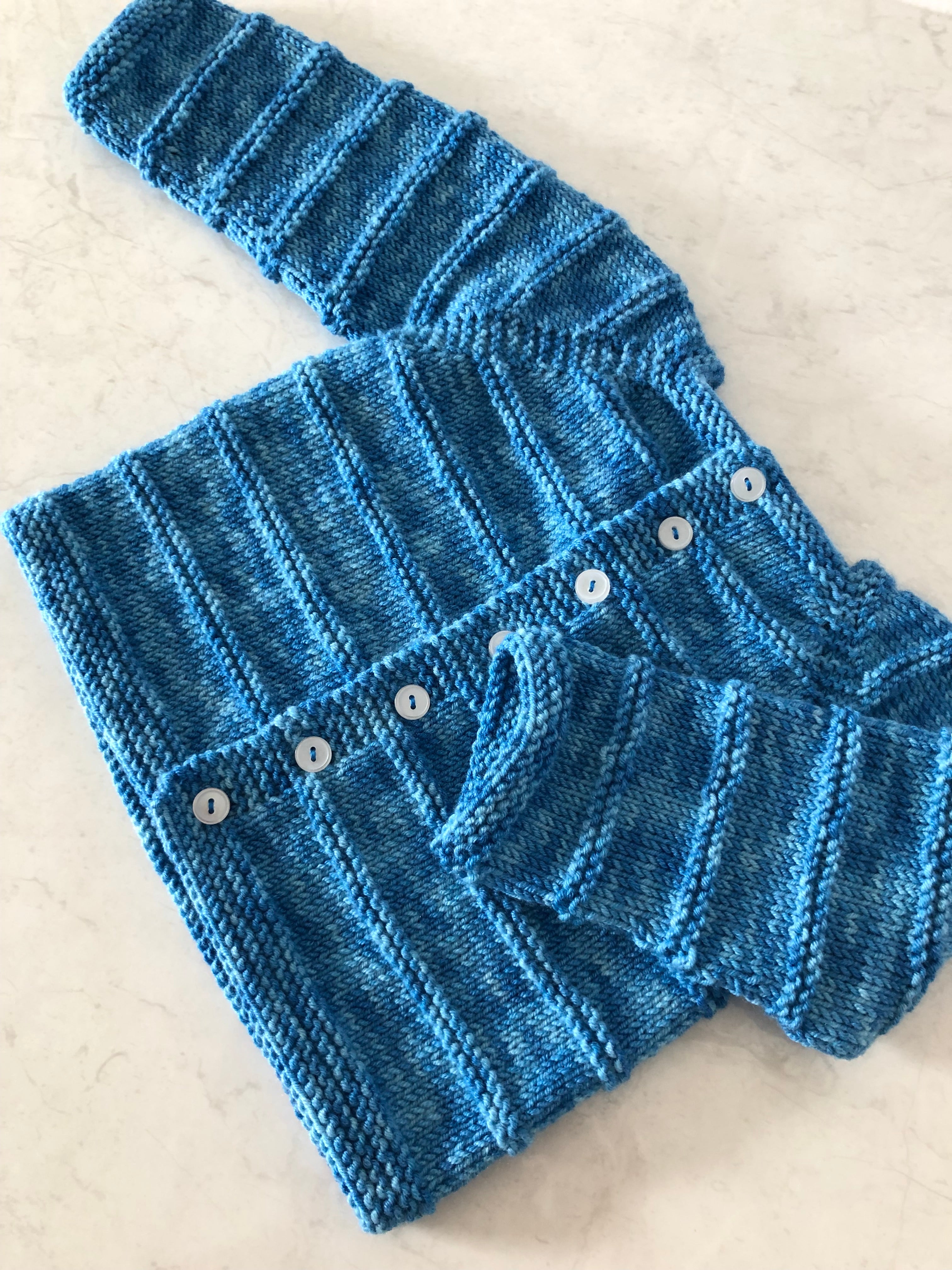 Blue Tonal Cardigan, Size is 6 months