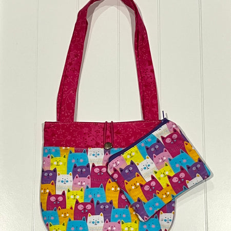 Rainbow cats handbag and purse