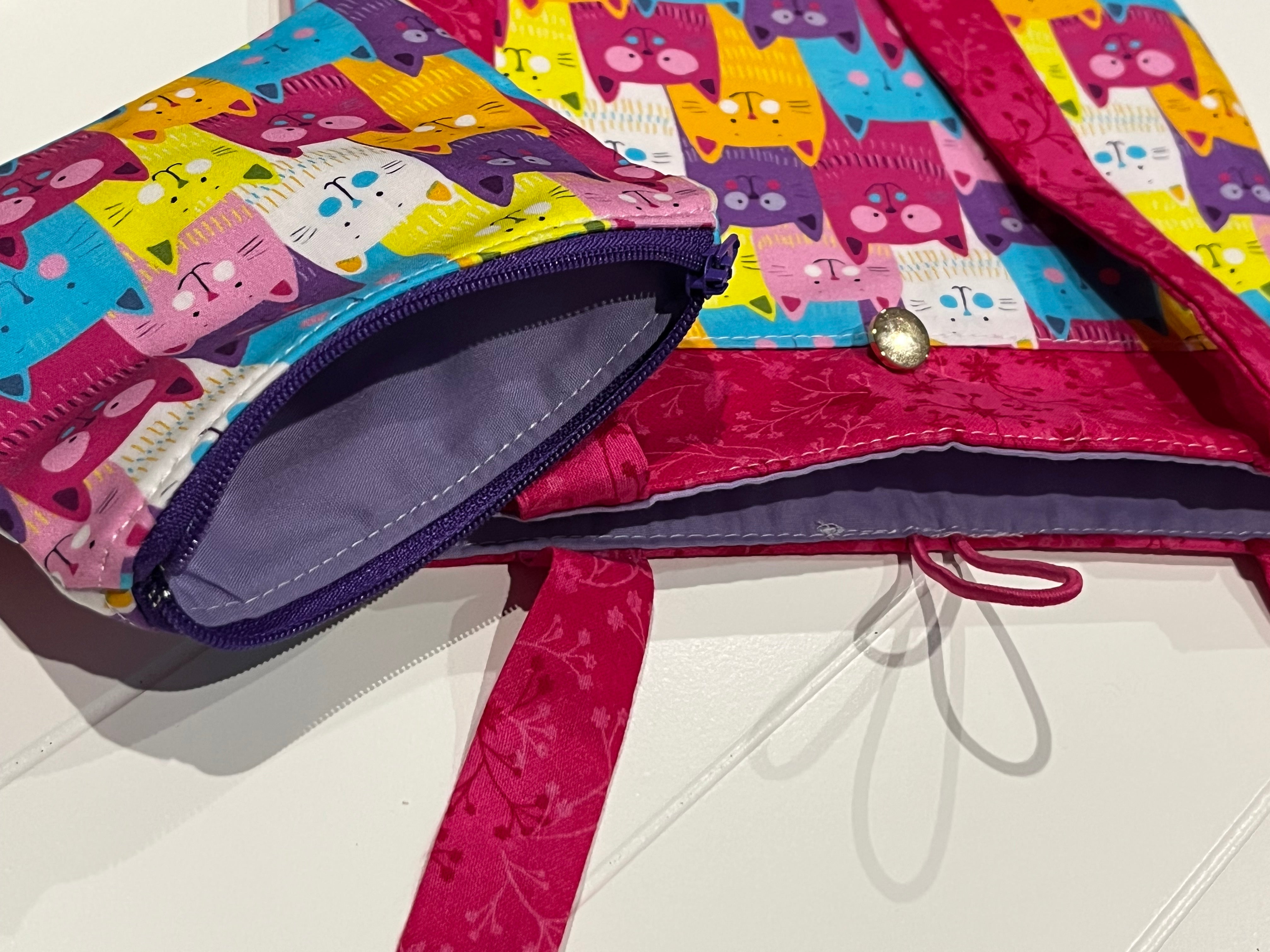 Rainbow cats handbag and purse