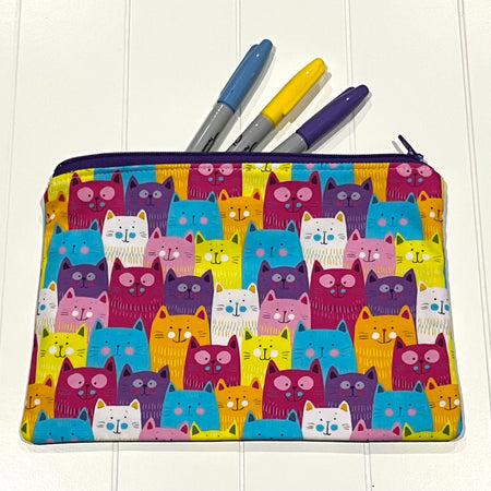 Bright cats pencil case