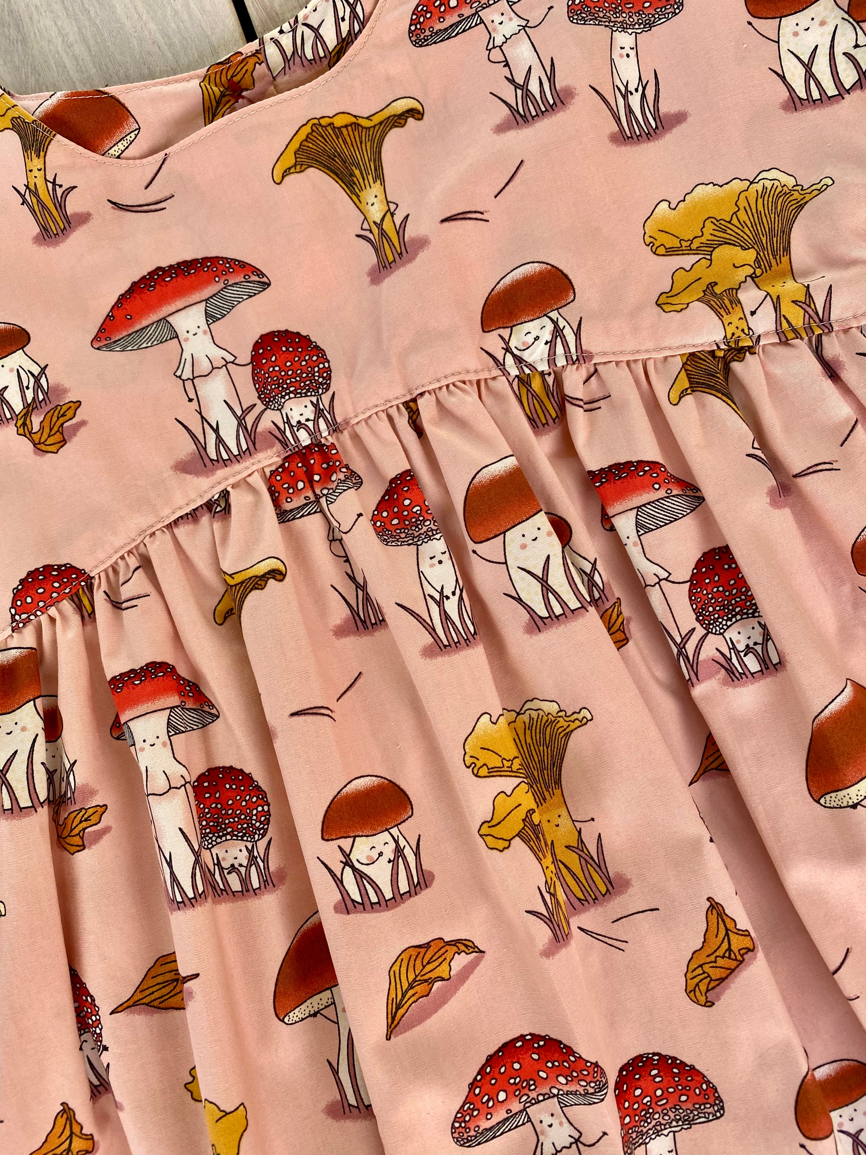 Mushroom Print Summer Dress size 6