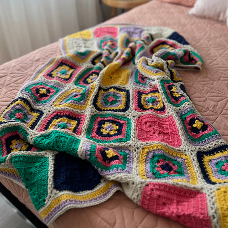Bold and Bright Crochet Blanket