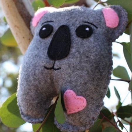 Cutie Koala soft toy , wool felt